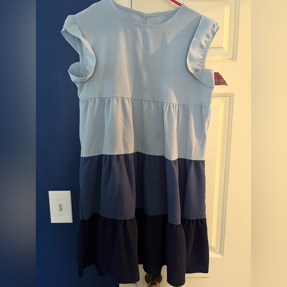 SHEIN Blue Tiered Casual Women’s Dress